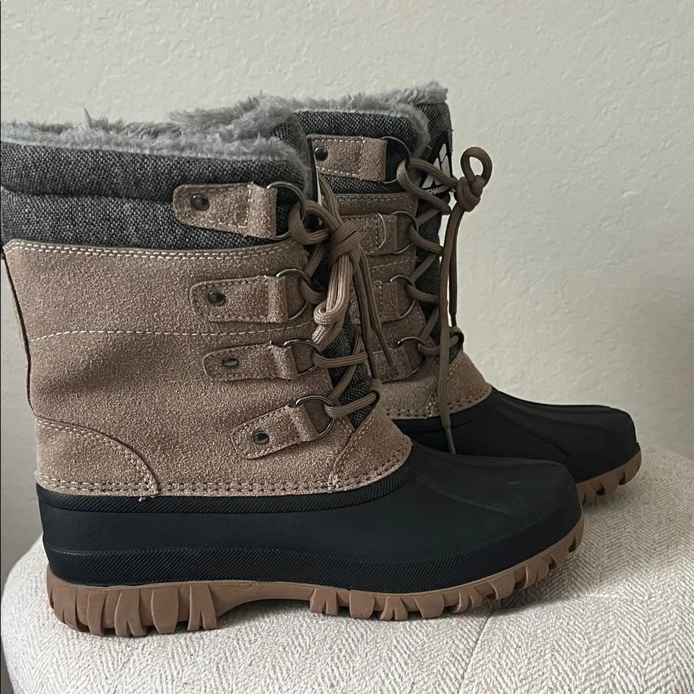 NWOT Mishansha Women's Water Resistant Mid Calf Winter Booties in Size 7